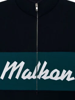 Malbon Jumpers|University Double Zip Jacket - Navy