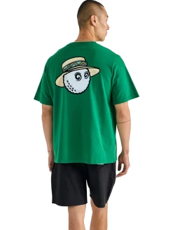 Malbon Shirts|Vacation Club SS Tee - Kelly Green
