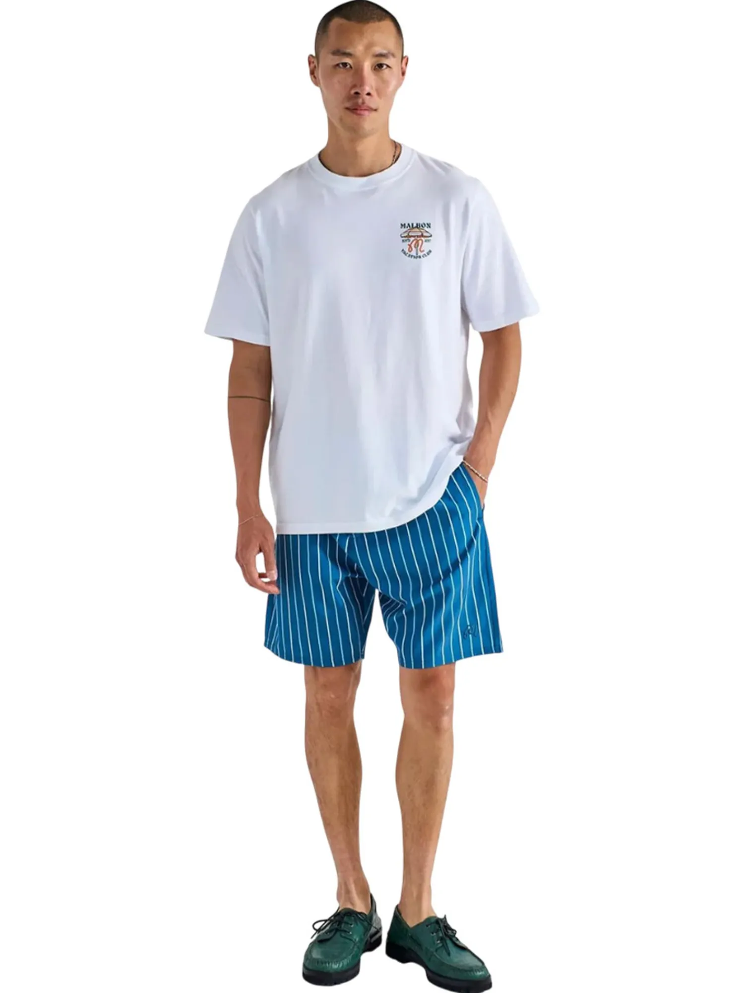 Malbon Shirts|Vacation Club SS Tee - White