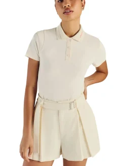 Malbon Shorts|Womens Amara Pleated Short - Ivory