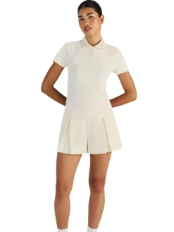 Malbon Shorts|Womens Amara Pleated Short - Ivory