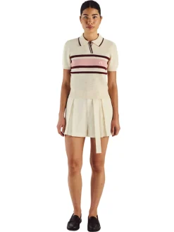 Malbon Shirts|Womens Carina Polo - Ivory