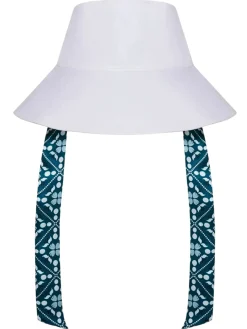 Malbon Hats|Womens Gia Open Top Bucket Hat - White