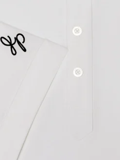 Malbon Shirts|x Jesper Parnevik Single Pocket Mercerized Cotton Jersey Polo - White
