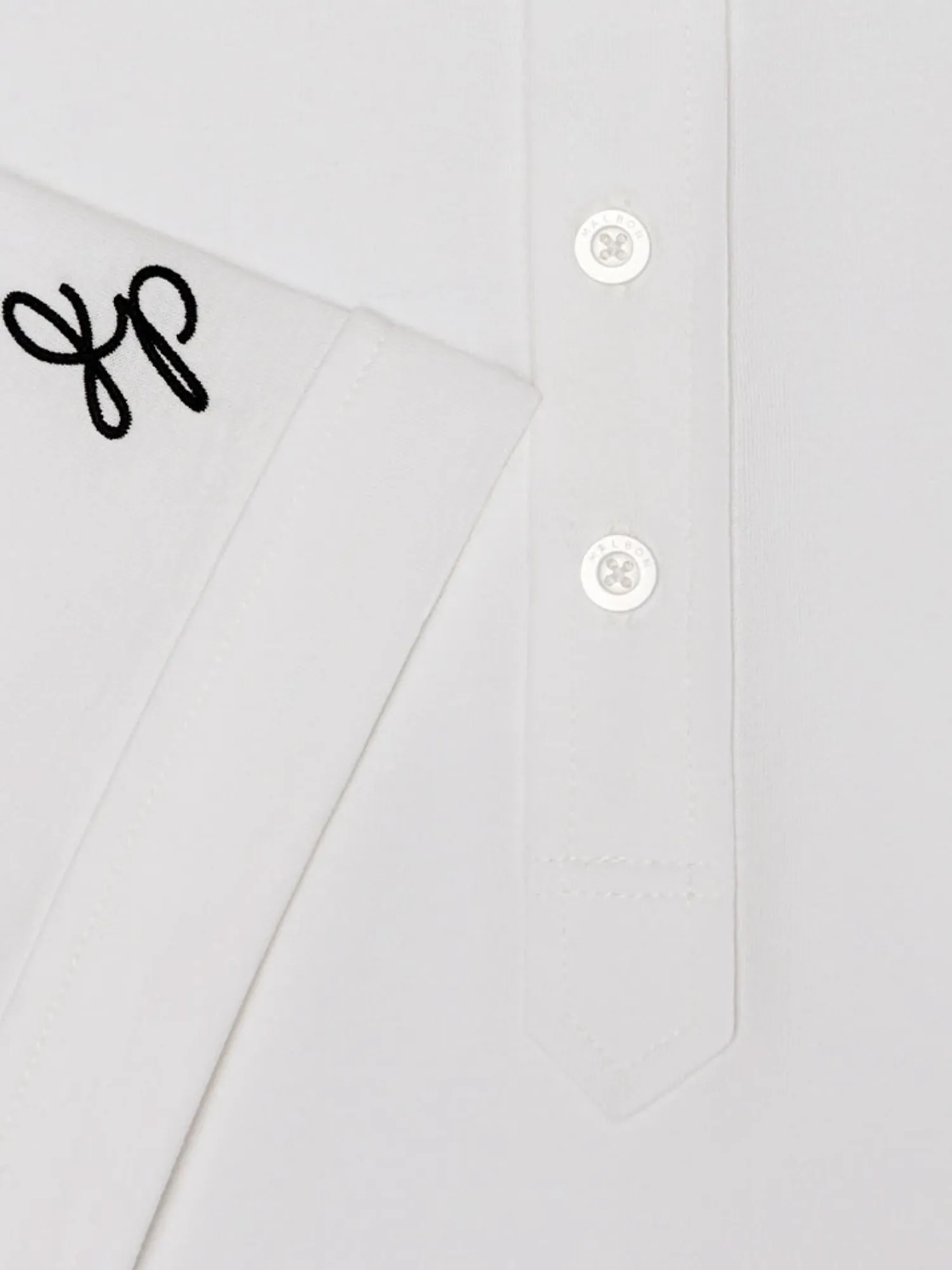 Malbon Shirts|x Jesper Parnevik Single Pocket Mercerized Cotton Jersey Polo - White