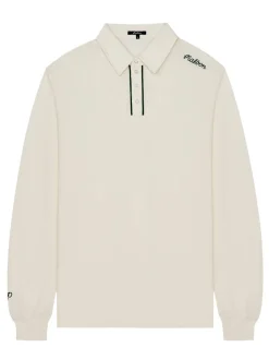 Malbon Shirts|x Jesper Parnevik Long Sleeve Modal Pique Polo - Cream