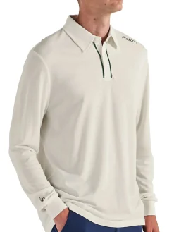 Malbon Shirts|x Jesper Parnevik Long Sleeve Modal Pique Polo - Cream
