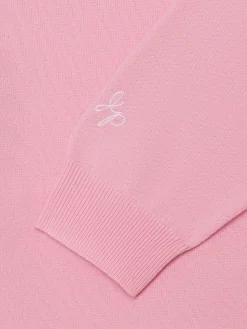 Malbon Jumpers|x Jesper Parnevik V-Neck Merino Wool Sweater - Pink