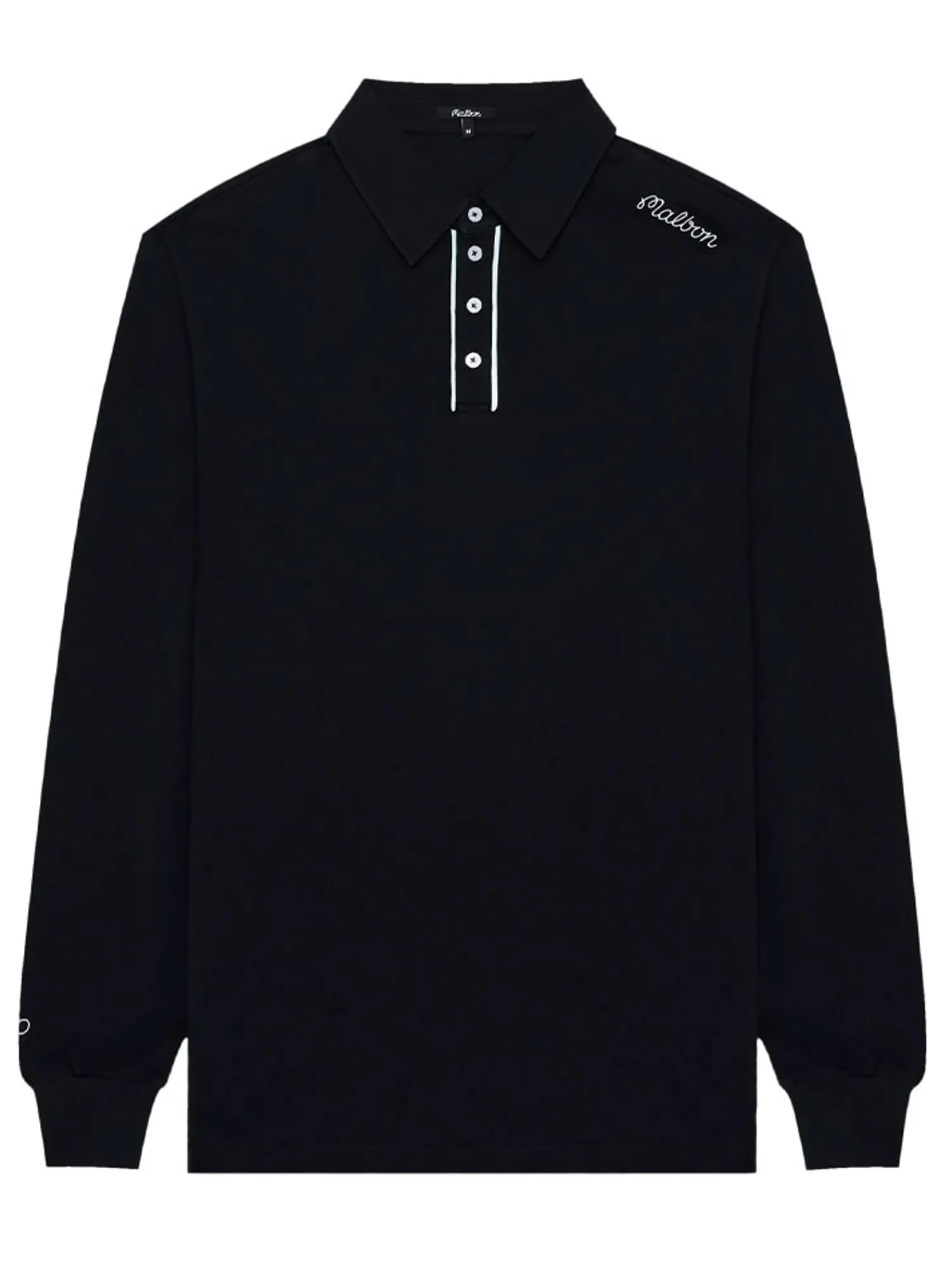 Malbon Shirts|x Jesper Parnevik Long Sleeve Modal Pique Polo - Black