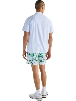 Malbon Shirts|Zip Raglan Blade Polo - White