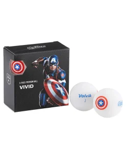 Marvel New Golf Balls|Novelty Golf Balls|Golf Balls - 4 Pack Captain America