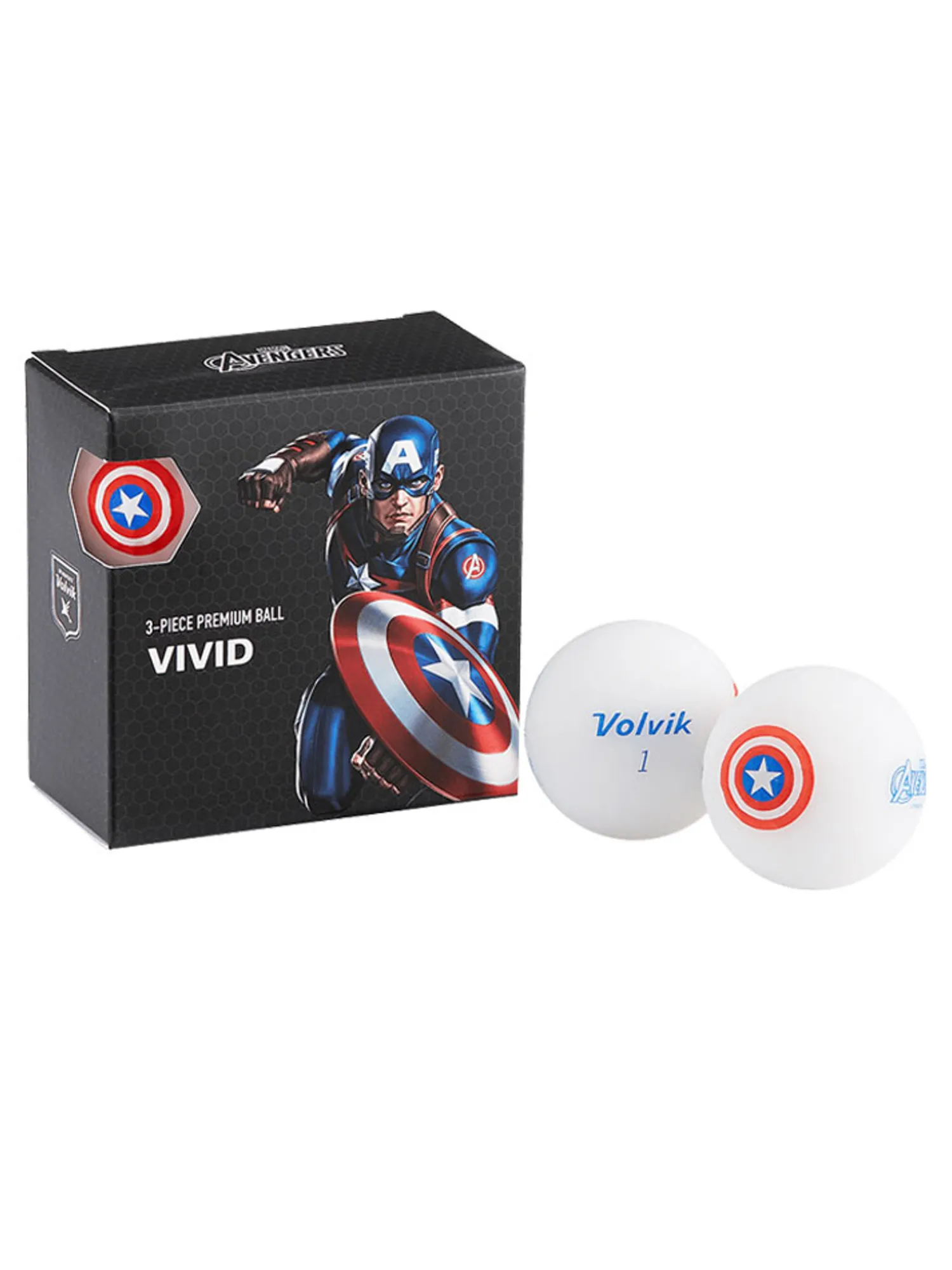 Marvel New Golf Balls|Novelty Golf Balls|Golf Balls - 4 Pack Captain America