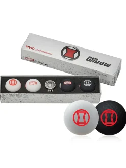 Marvel Novelty Golf Balls|Golf Balls & Marker - 4 Pack Black Widow