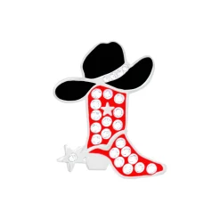 Navika Ball Markers|Crystal Cowgirl Boot Red Ball Marker
