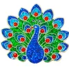 Navika Ball Markers|Glitzy Peacock Ball Marker