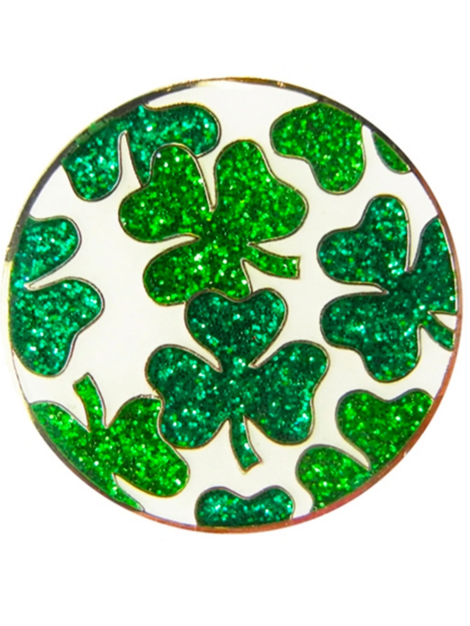 Navika Ball Markers|Glitzy Shamrock Ball Marker