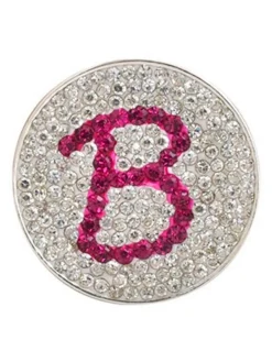 Navika Ball Markers|Micro Pave Crystal Initial B Marker