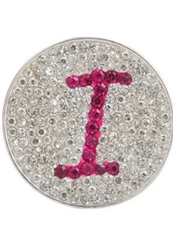 Navika Ball Markers|Micro Pave Crystal Initial I Marker