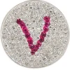 Navika Ball Markers|Micro Pave Crystal Initial V Marker