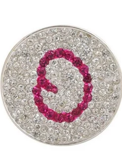 Navika Ball Markers|Micro Pave Crystal Initial O Marker