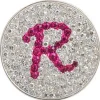Navika Ball Markers|Micro Pave Crystal Initial R Marker