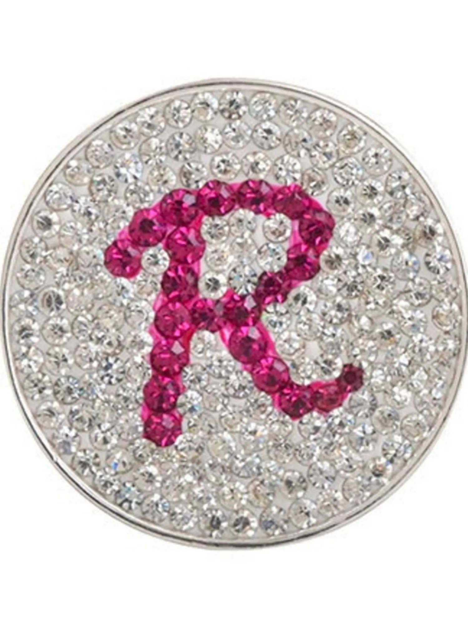 Navika Ball Markers|Micro Pave Crystal Initial R Marker