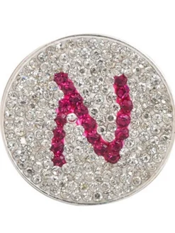 Navika Ball Markers|Micro Pave Crystal Initial N Marker
