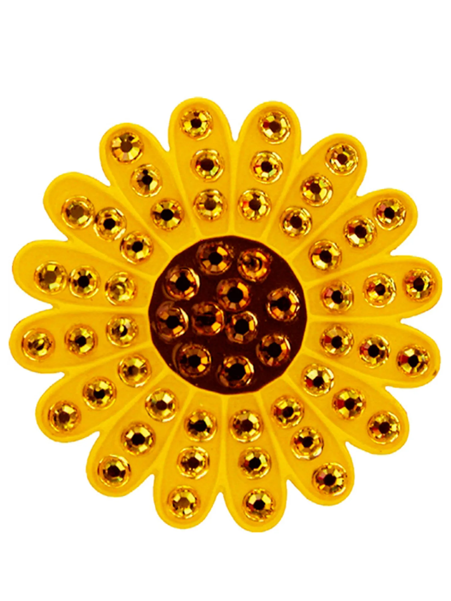 Navika Ball Markers|Swarovski Crystal Sunflower Yellow Marker