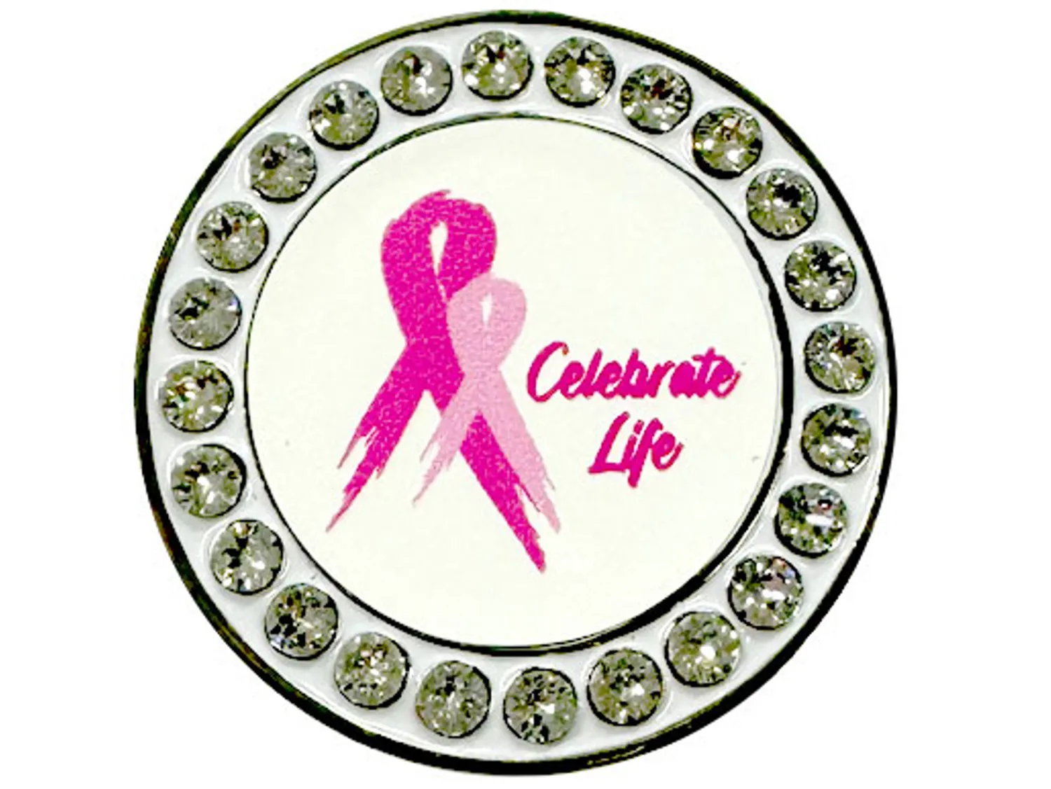 Navika Ball Markers|Swarovski Crystal Pink Ribbon Marker