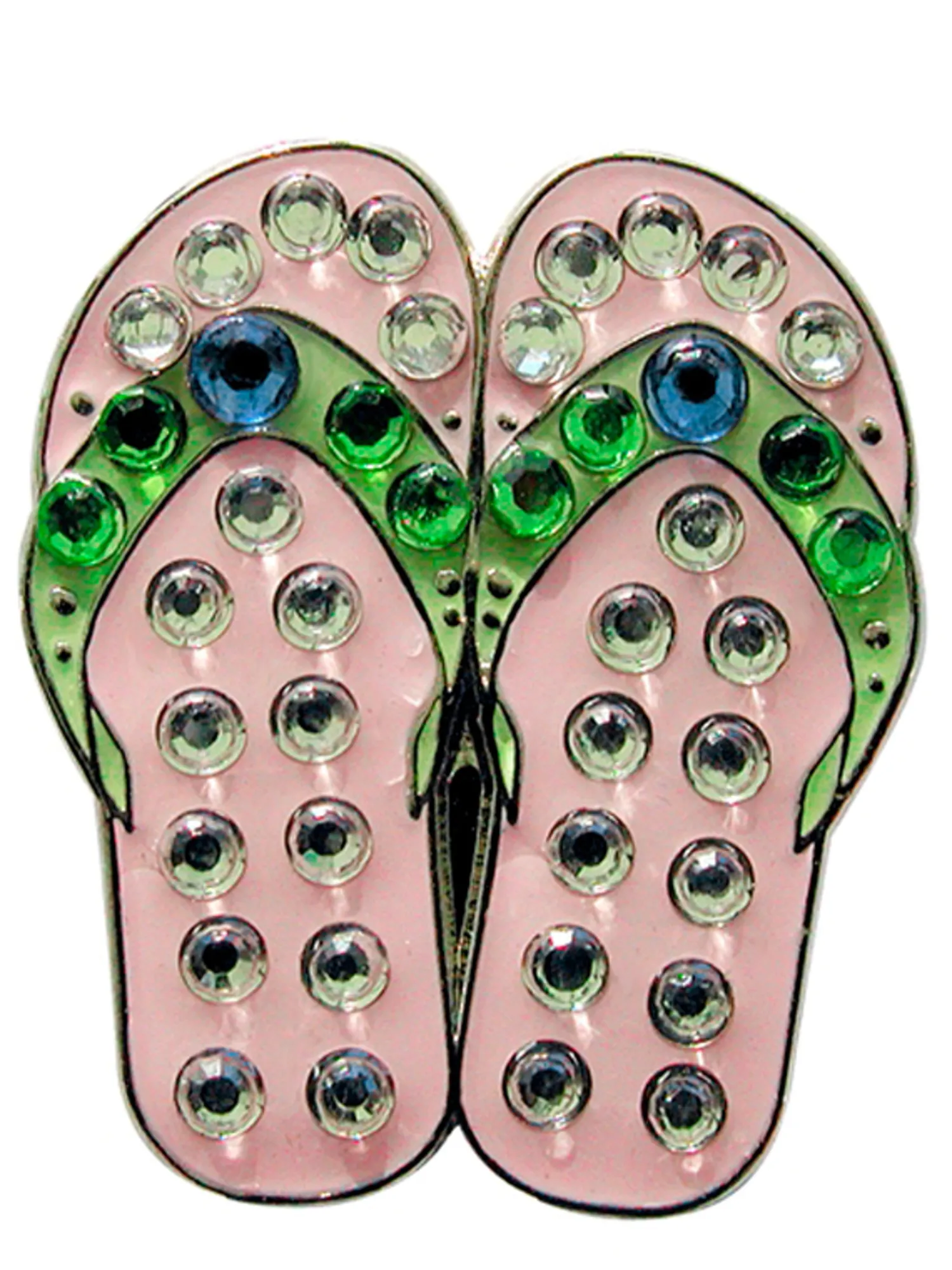 Navika Ball Markers|Swarovski Crystal Flipflop Pink Marker