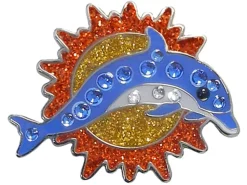 Navika Ball Markers|Swarovski Crystal Dolphin Marker