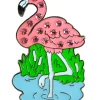 Navika Ball Markers|Swarovski Crystal Flamingo Marker