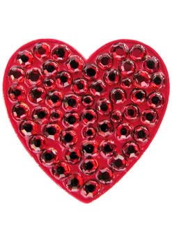 Navika Ball Markers|Swarovski Crystal Heart Red Marker