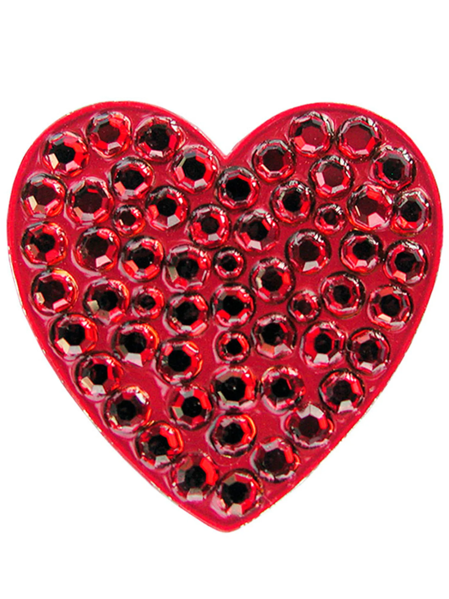 Navika Ball Markers|Swarovski Crystal Heart Red Marker