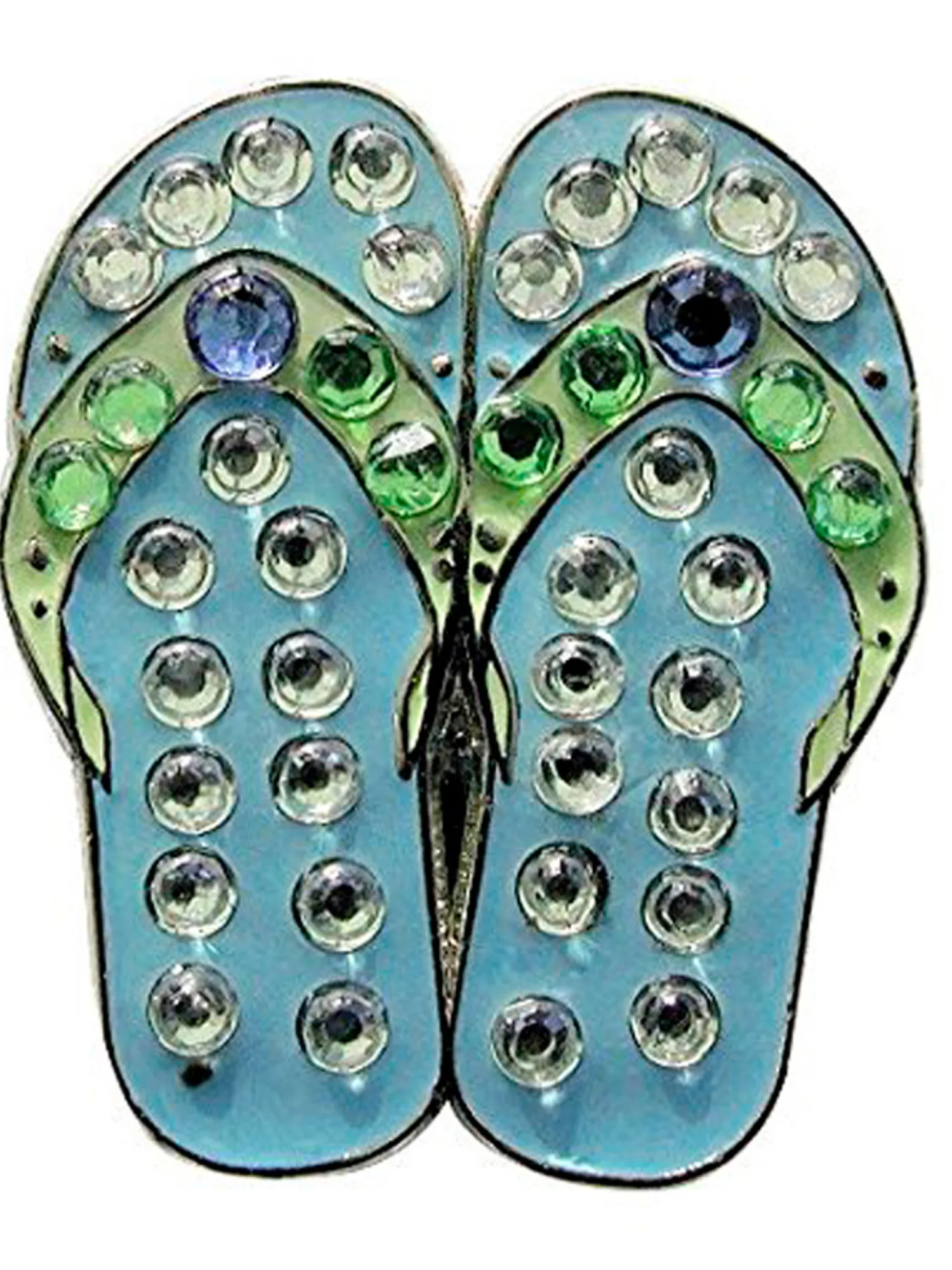 Navika Ball Markers|Swarovski Crystal Flipflop Blue Marker