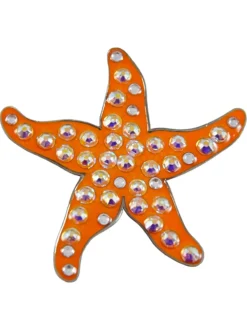 Navika Ball Markers|Swarovski Crystal Starfish Marker