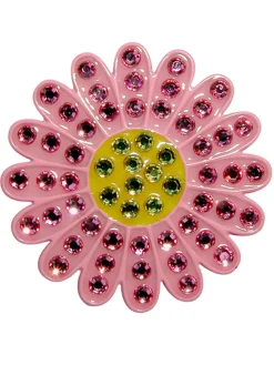 Navika Ball Markers|Swarovski Crystal Sunflower Pink Marker