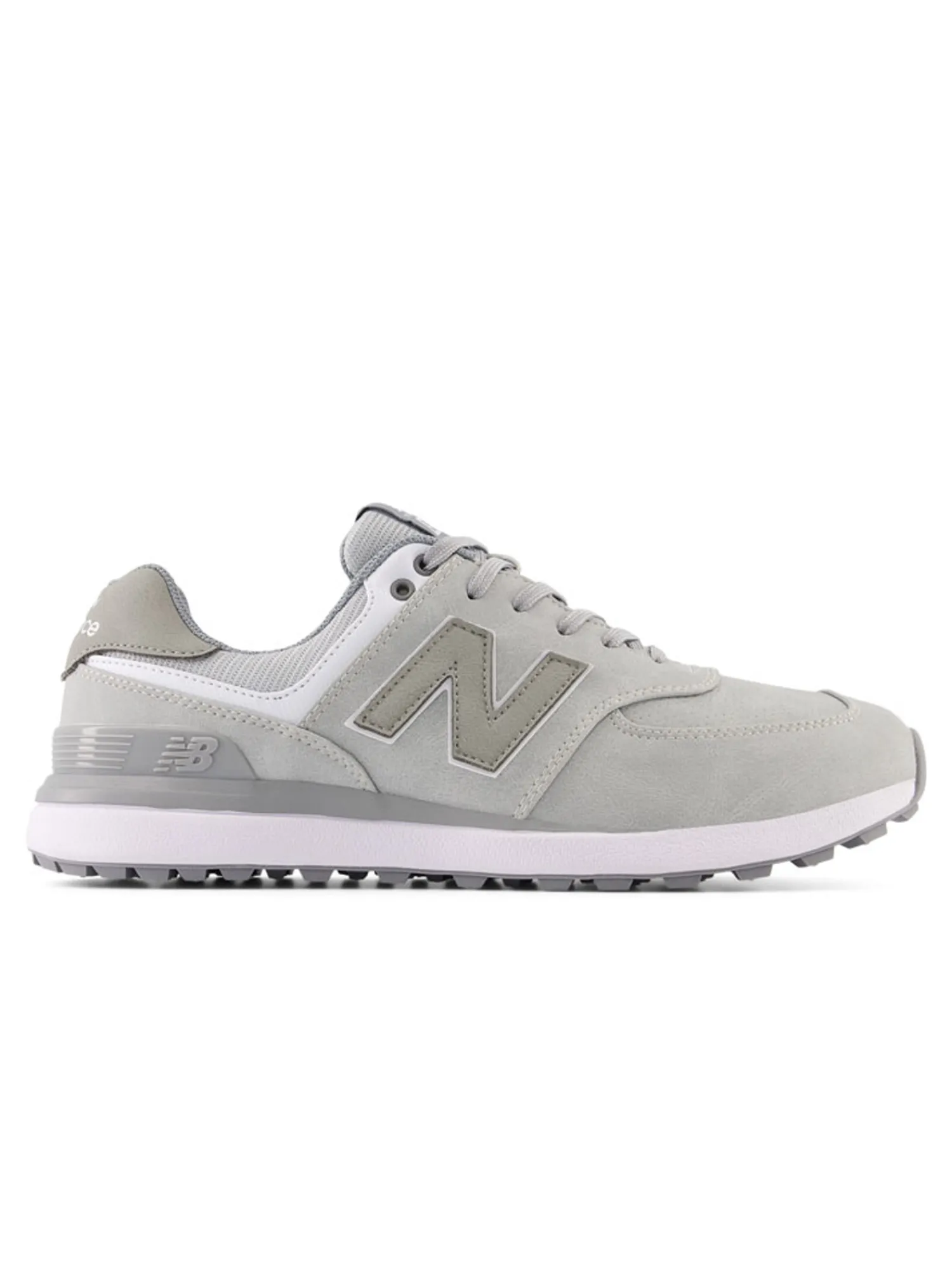 New Balance Mens Golf Shoes|574 Greens v2 Golf Shoes - Grey/White