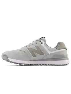 New Balance Mens Golf Shoes|574 Greens v2 Golf Shoes - Grey/White