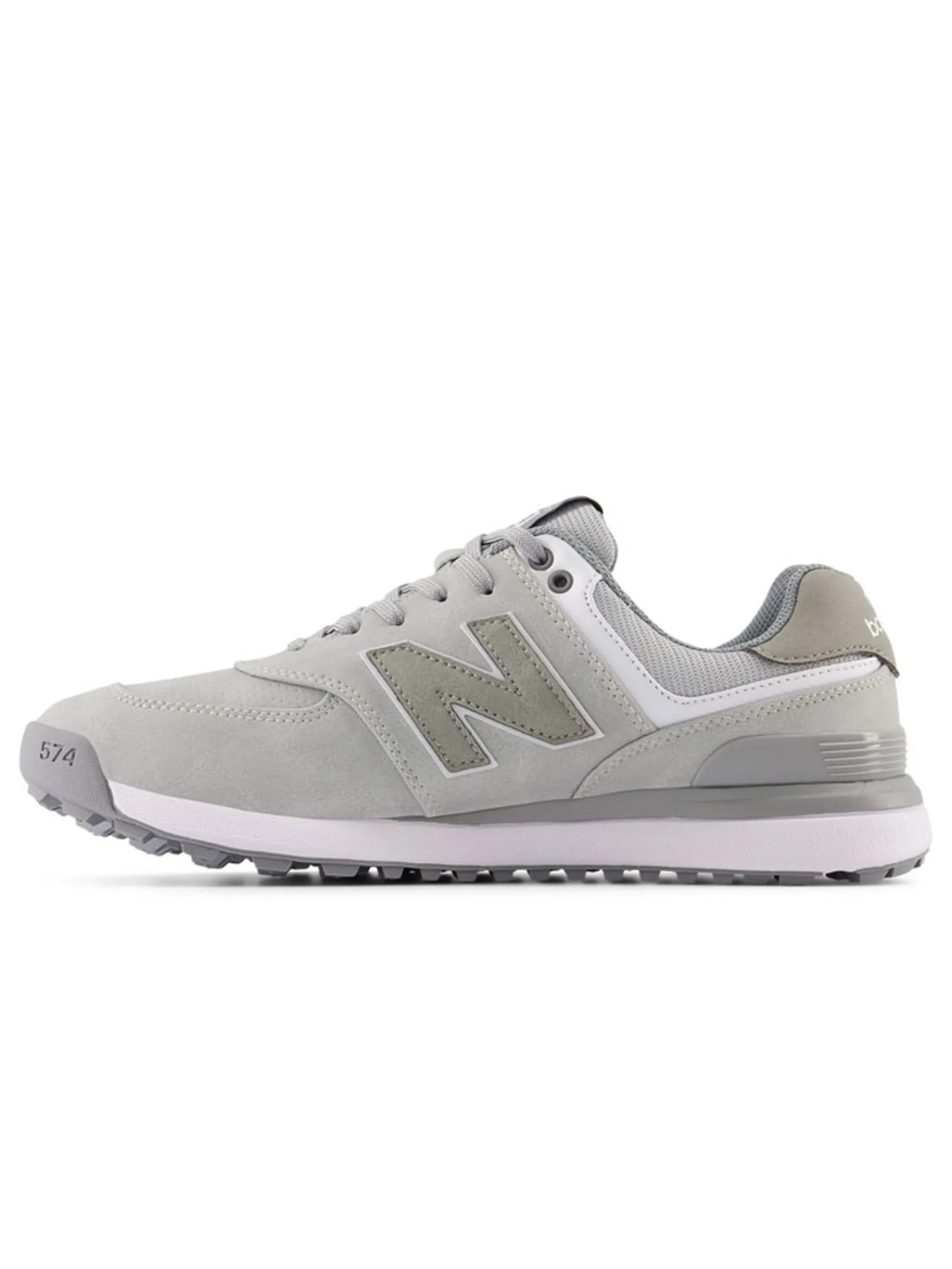 New Balance Mens Golf Shoes|574 Greens v2 Golf Shoes - Grey/White