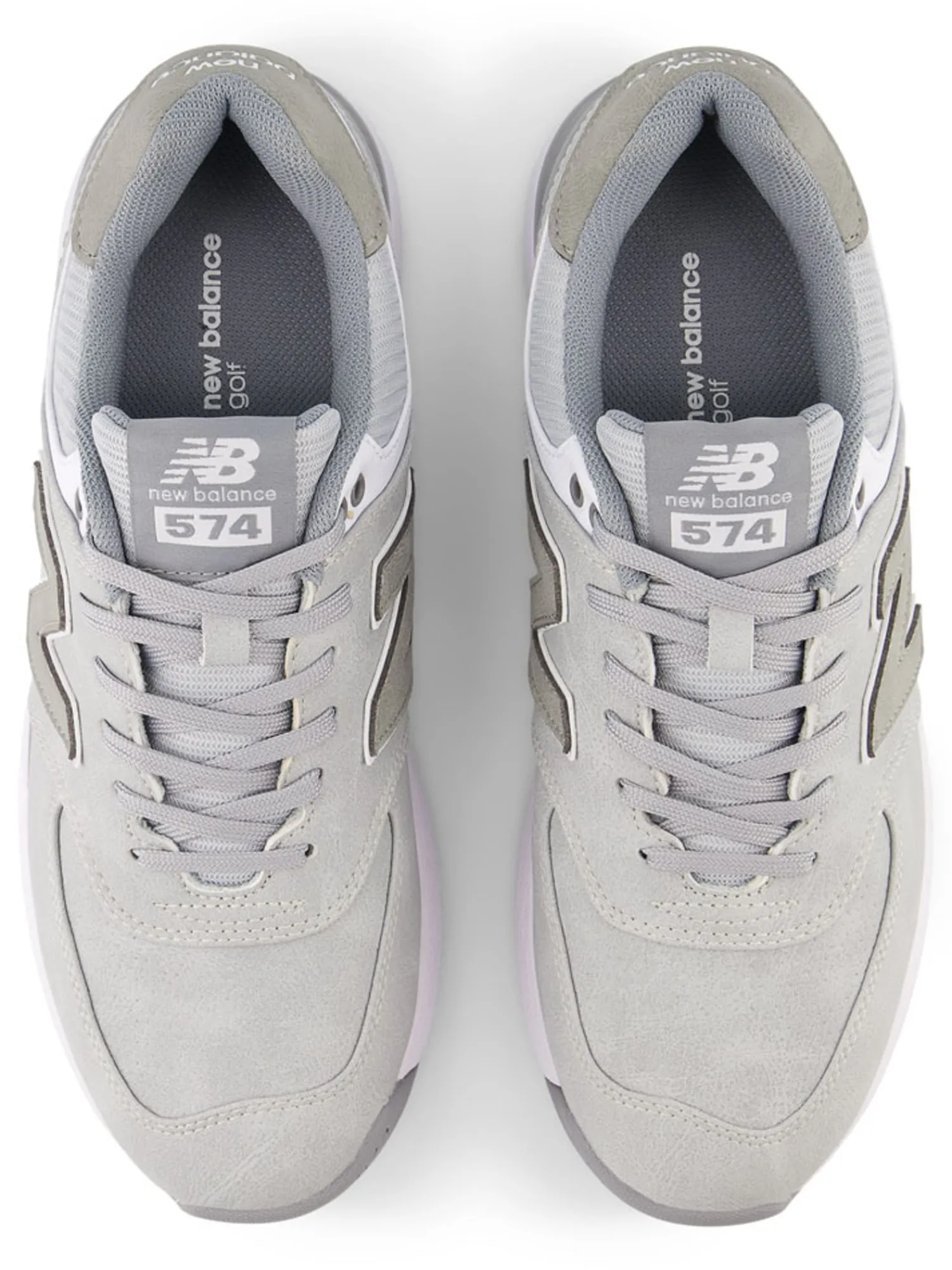 New Balance Mens Golf Shoes|574 Greens v2 Golf Shoes - Grey/White