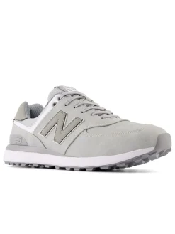 New Balance Mens Golf Shoes|574 Greens v2 Golf Shoes - Grey/White