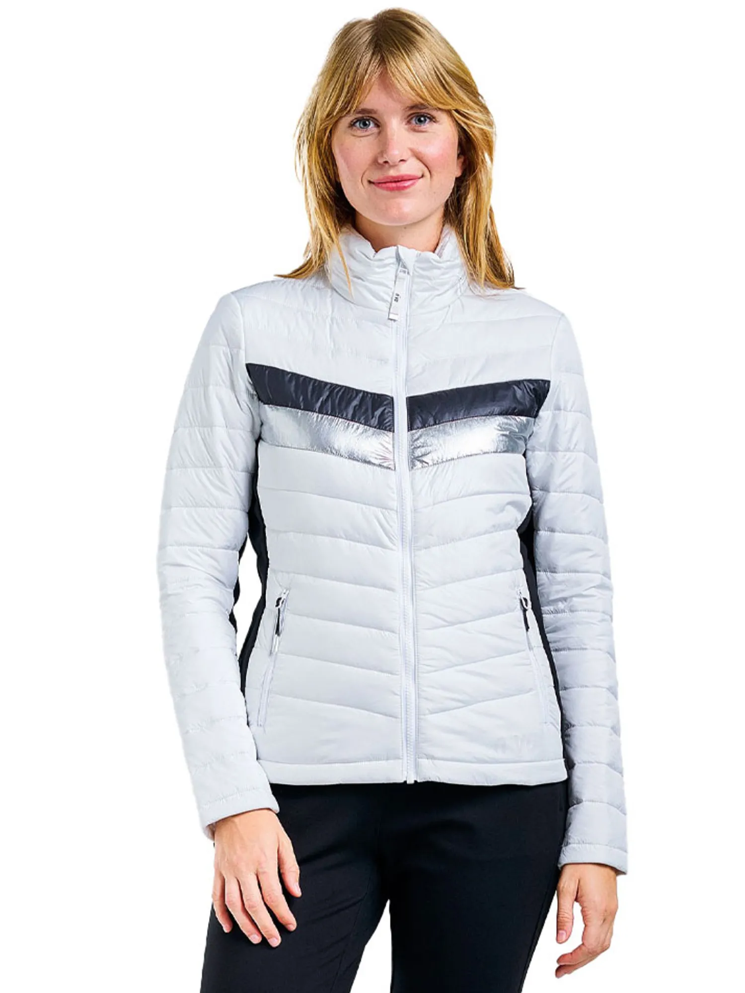 Nivo Jumpers|Women's Genevieve Full Zip Jacket - White