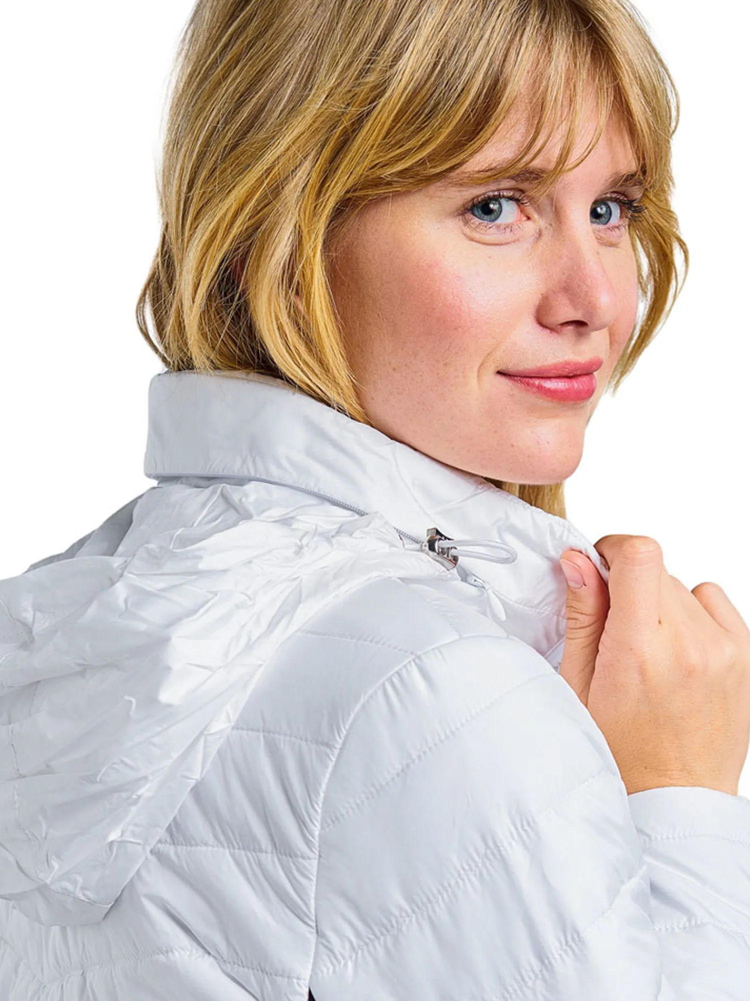 Nivo Jumpers|Women's Genevieve Full Zip Jacket - White