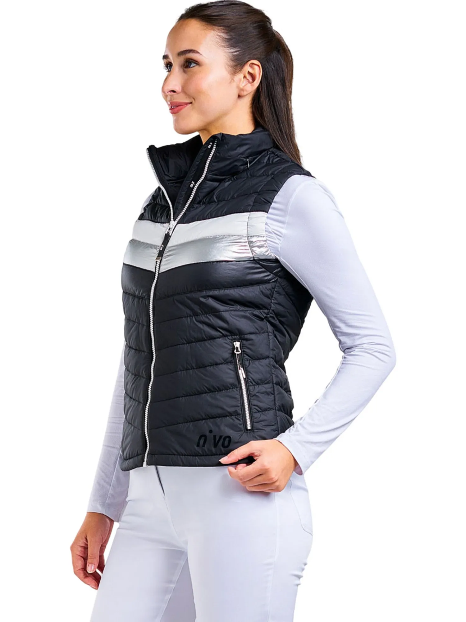 Nivo Vests|Women's Grace Full Zip Vest - Black