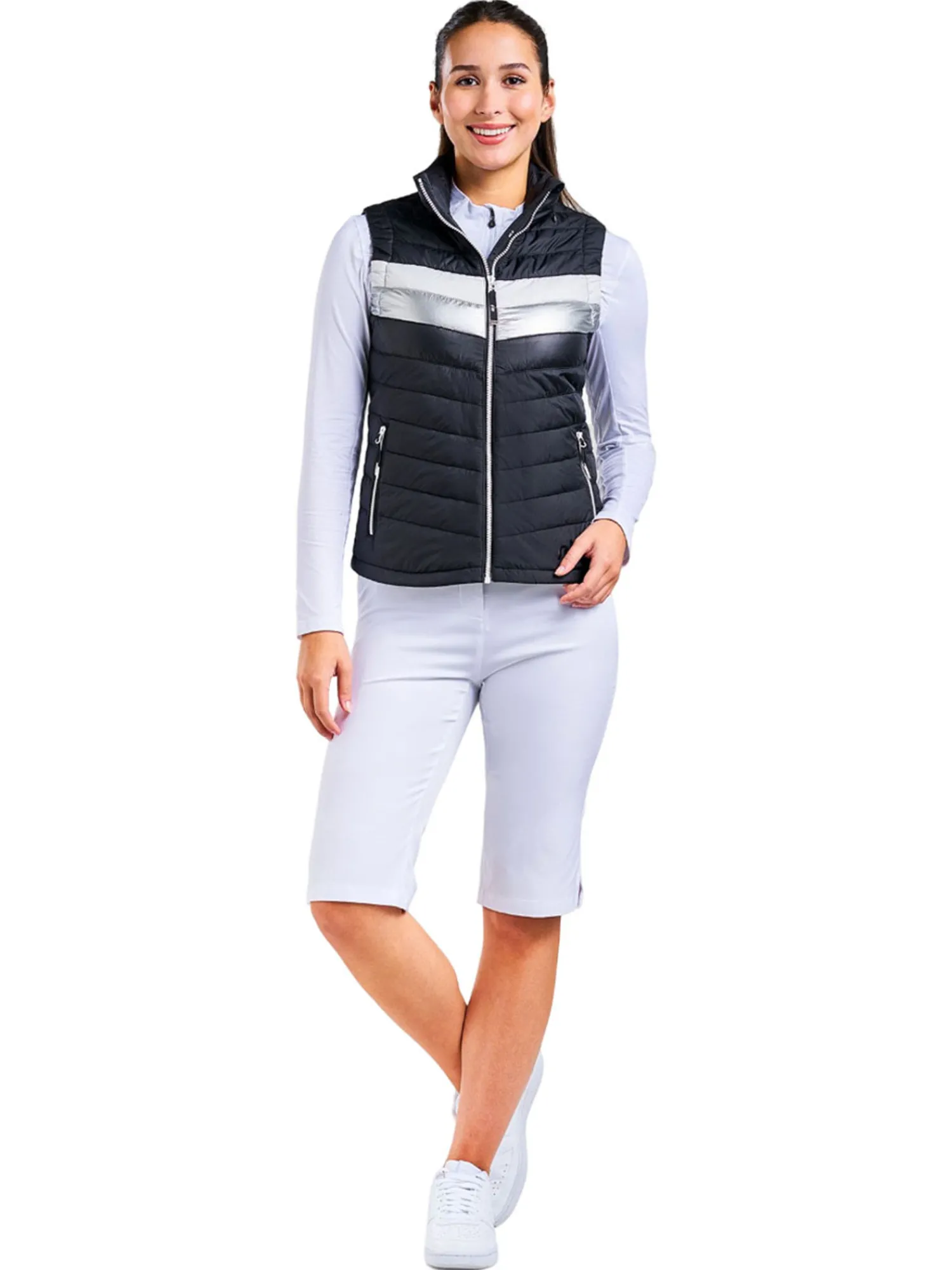 Nivo Vests|Women's Grace Full Zip Vest - Black