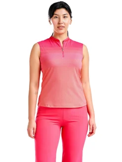 Nivo Shirts|Women's Linnea Sleeveless Livcool Mock - Cherry