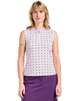 Nivo Shirts|Women's Linnea Sleeveless Mock - Coral Reef