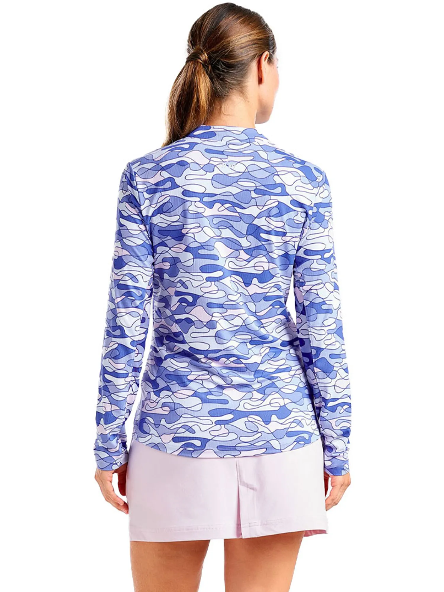 Nivo Shirts|Women's Lolita Long Sleeve Livcool Mock - Cobalt