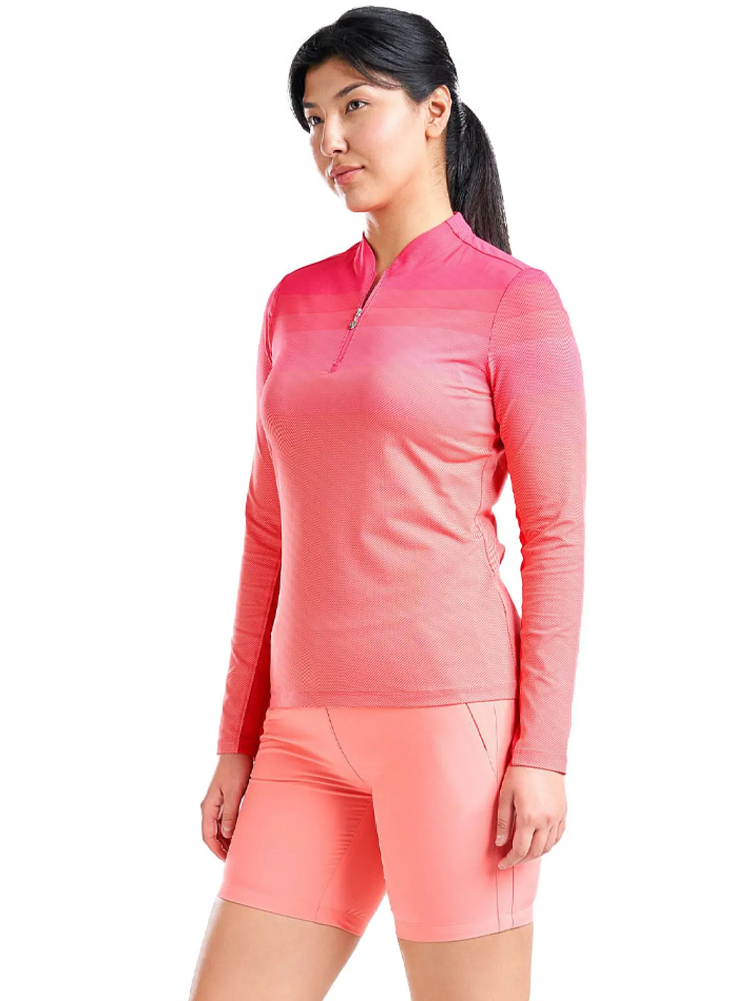 Nivo Shirts|Women's Lolita Long Sleeve Livcool Mock - Cherry